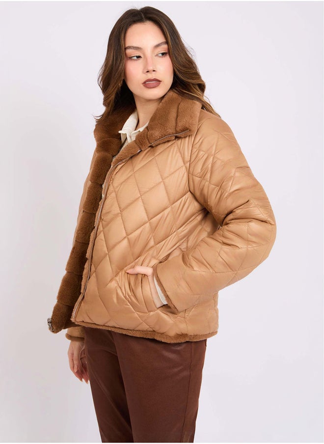 DALYDRESS - Women Regular Fit Jacket - Brown - Image 1