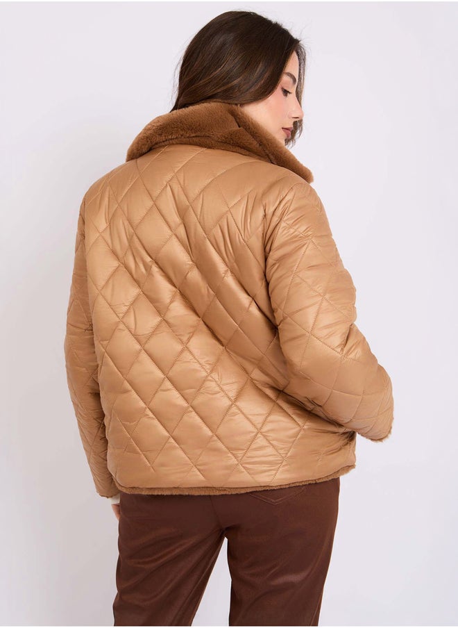 DALYDRESS - Women Regular Fit Jacket - Brown - Image 1