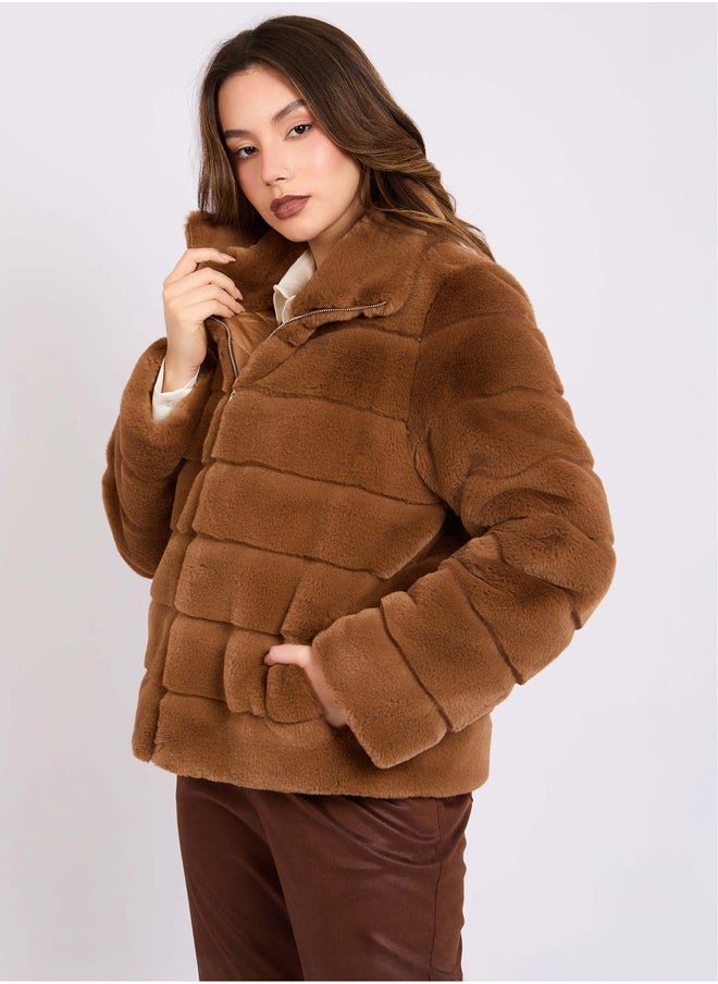 DALYDRESS - Women Regular Fit Jacket - Brown - Image 1