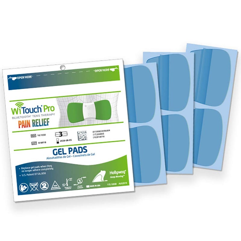 وسادات جل بديلة لجهاز TENS WiTouch Pro Aleve Direct Therapy وسادات TENS بديلة قابلة لإعادة الاستخدام لاصقة ذاتيًا لجهاز TENS 6 وسادات جل