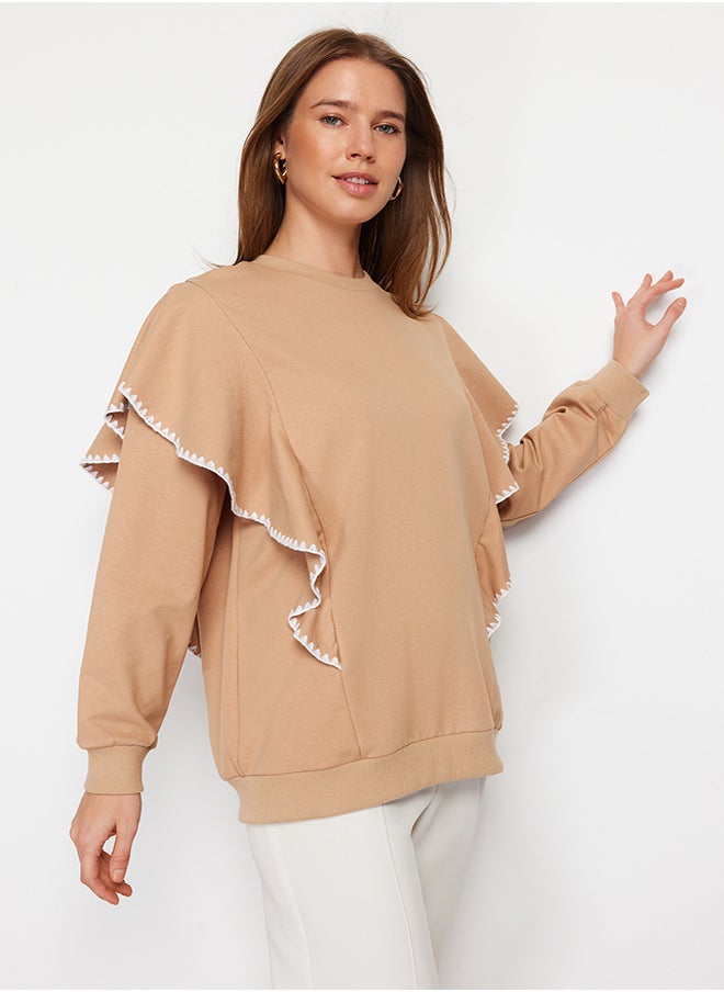 Beige Ruffle and Piping Detailed Knitted Tunic TCTSS24UK00034 - pzsku/ZE16B6226B630016D10DFZ/45/_/1730940011/59f2db3f-525b-4a49-9539-6a0ebb129794