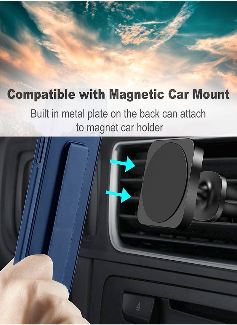 ELTRAZONE Honor X5b / X5b Plus / X5b+ 4G 2024 Hand Grip Foldable Magnetic Kickstand Wrist Strap Finger Grip with Built-in Iron Case Cover – Navy Blue, Shockproof, Multi-Function, Heavy Duty, Durable Protection for Honor X5b Series - Image 2