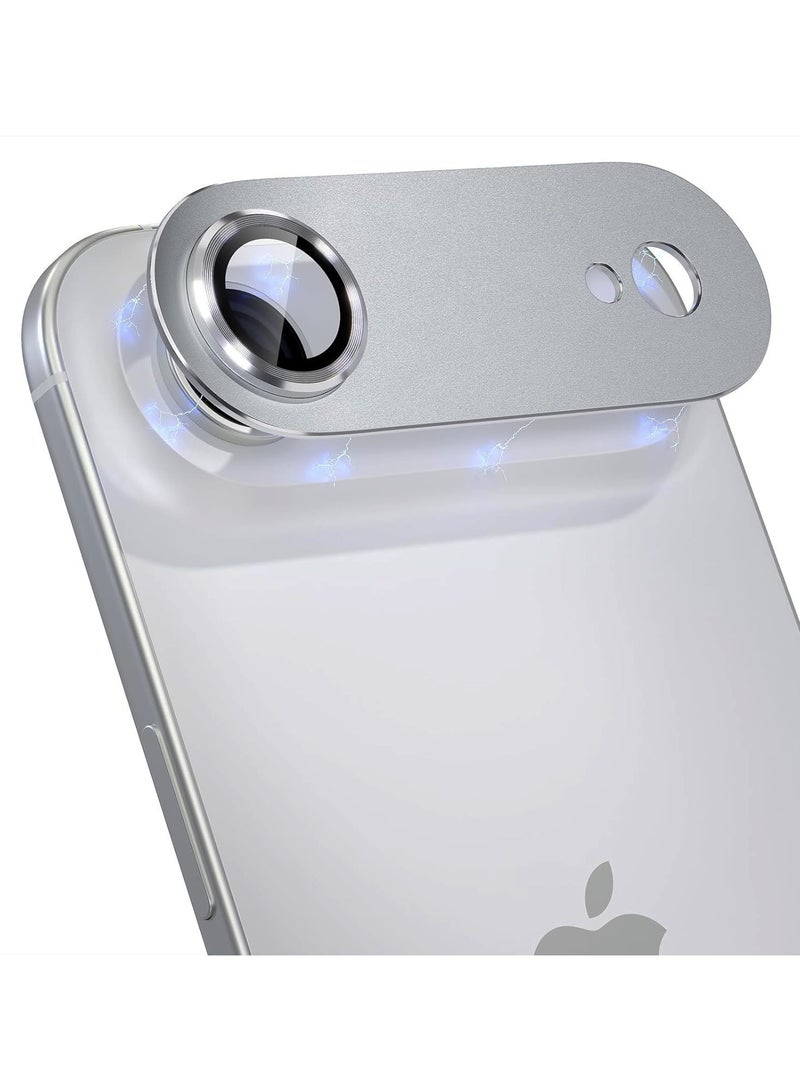 For iPhone Air Camera Lens Protector [Drop Protection] [Full Coverage] [3D Metal] [Case Friendly] Tempered Glass Camera Cover — Titanium - Image 1
