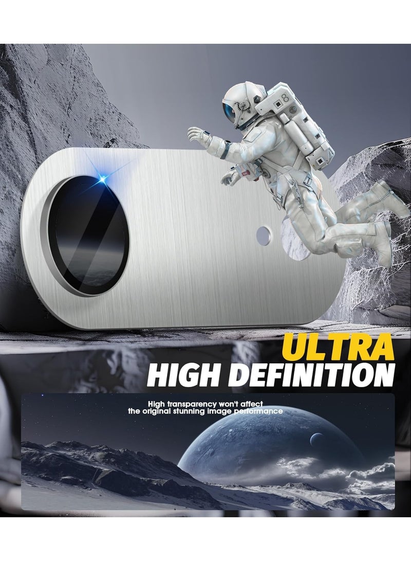 For iPhone Air Camera Lens Protector [Drop Protection] [Full Coverage] [3D Metal] [Case Friendly] Tempered Glass Camera Cover — Titanium - Image 4