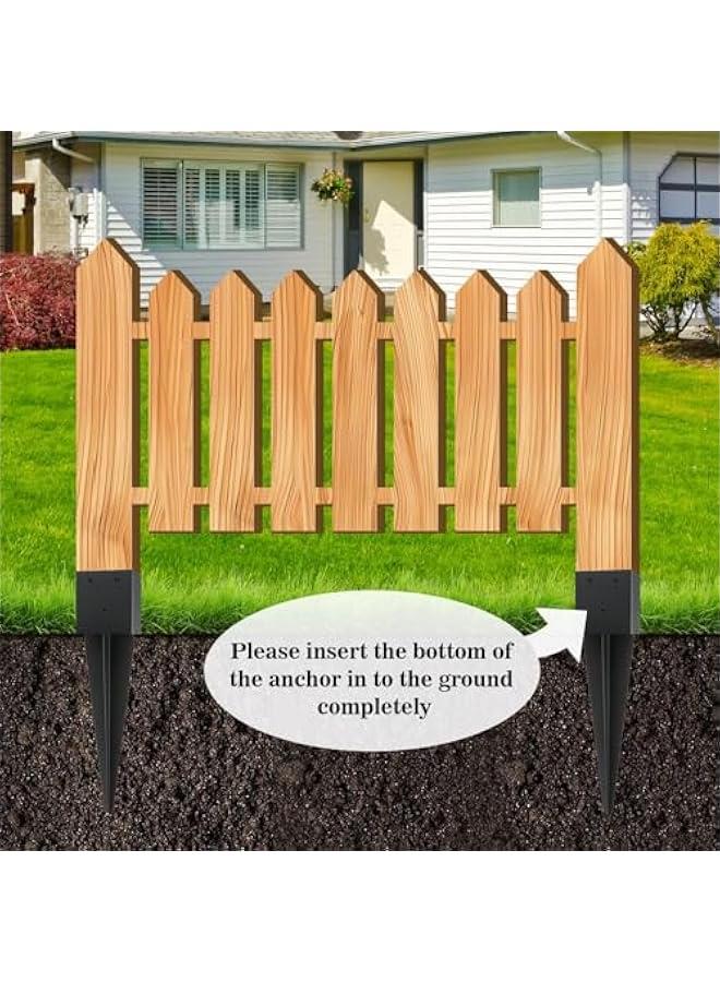 عربست 3 قطع 4 × 4 انش مسمار تثبيت سياج ارضي (داخلي 3.6 انش × 3.6 انش)، عمود معدني 16 انش مطلي بمسحوق اسود، قاعدة اعمدة سياج للسقف والسياج والشرفة والدرابزين وصندوق البريد - Image 4