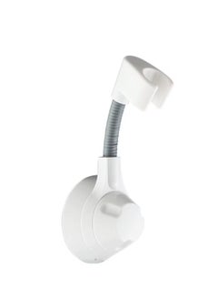 BLUE CORAL Suction Cup Shower Holder Adjustable Shower Head Holder Nozzle Handheld Holder Punch-Free Multi Angle Rotation Shower Bracket (White)  - Image 1