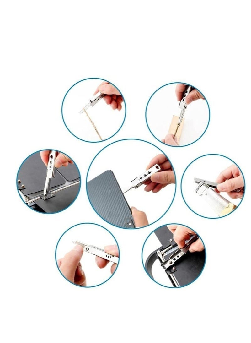 Keychain Multi-Tool, 11 in 1 Multi-Tool, Small Outdoor Gadgets, Screwdriver, Bottle Opener, Bicycle Spokes, etc, Birthday Gift (Silver) - Image 2