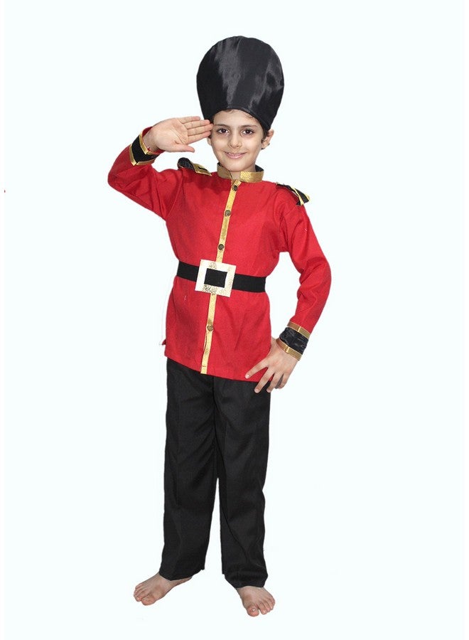 Kaku Fancy Dresses Polyester British Guard Costume For Boys|British Soldier Fancy Dress For Kids, Independence Day & Republic Day Costume - 5-6 Years,Multicolor - Image 4