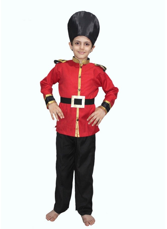 Kaku Fancy Dresses Polyester British Guard Costume For Boys|British Soldier Fancy Dress For Kids, Independence Day & Republic Day Costume - 5-6 Years,Multicolor - Image 1