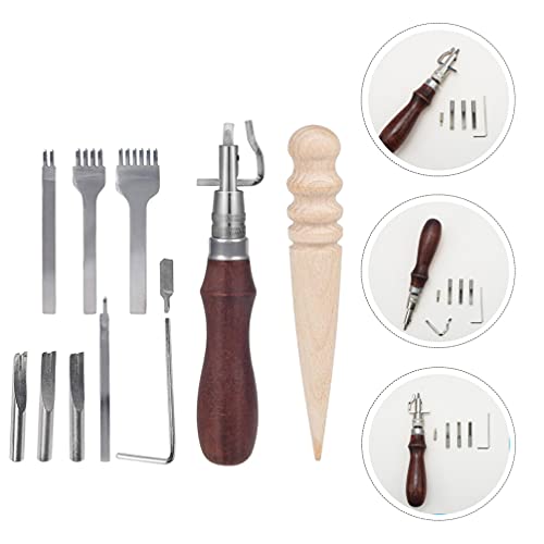 HEALLILY 1 Set Stitching Punch Sewing Craft Tool Leather Stitching Pouch Kit for Stitching Punching (assorted) - Image 5