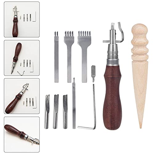 HEALLILY 1 Set Stitching Punch Sewing Craft Tool Leather Stitching Pouch Kit for Stitching Punching (assorted) - Image 4