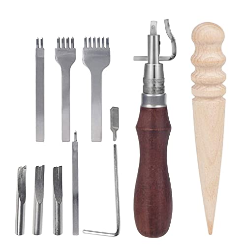 HEALLILY 1 Set Stitching Punch Sewing Craft Tool Leather Stitching Pouch Kit for Stitching Punching (assorted) - Image 1