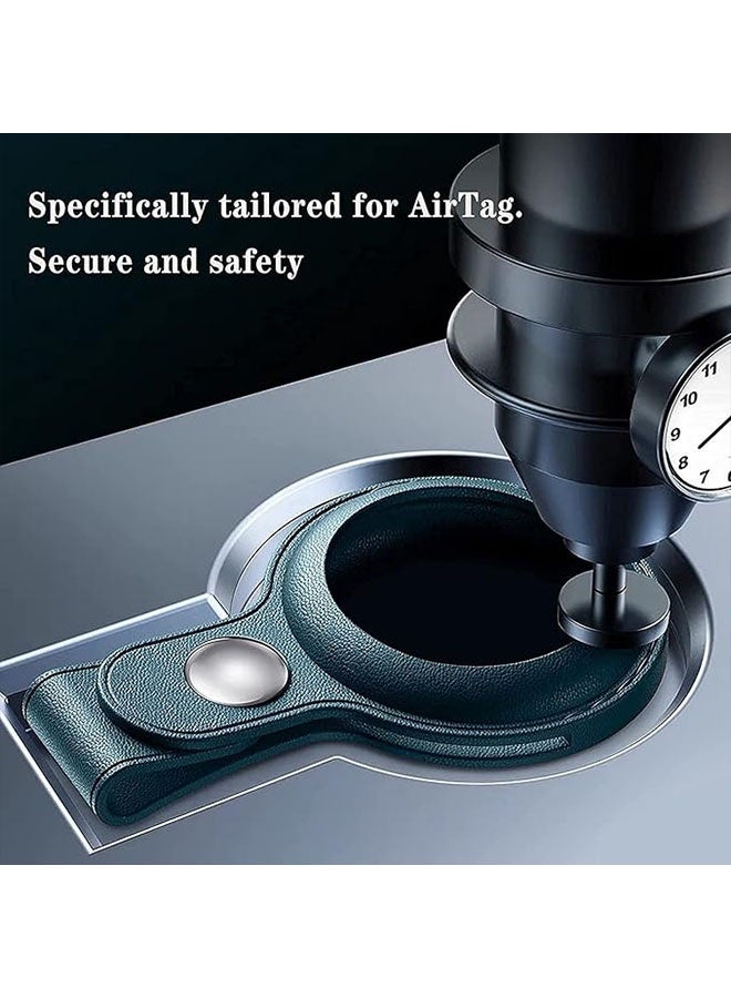 4 أجهزة كمبيوتر شخصية قضايا سلاسل المفاتيح الجلدية لـ Airtags ، أغطية واقية متعددة الألوان مع حلقة مفتاح Airtag ، متوافقة مع طوق كلب AirTag الجديد ، مفتاح القطة ، حقيبة اليد ، حقيبة الظهر ، الجذع ، الأسود / الأزرق / البني / الأحمر - Image 4