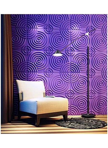 Art3d Art3d 197x197 Pack Of 12 Wall Panel Vortex White  - Image 2