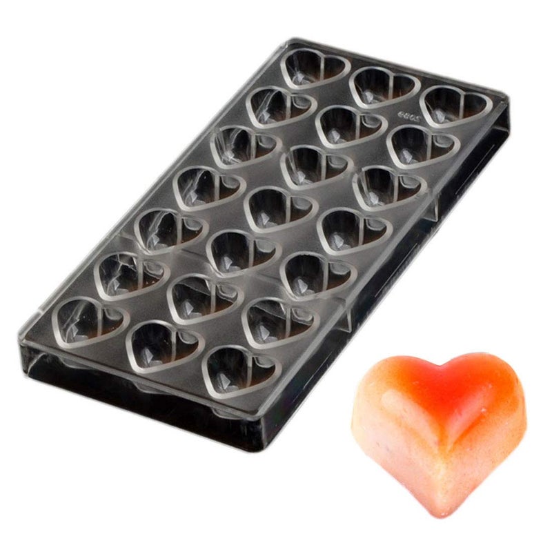 Grainrain polycarbonate chocolate mold polycarbonate chocolate bar mould Bullet Clear Hard Plastic candy pastry tools Small Size 19328