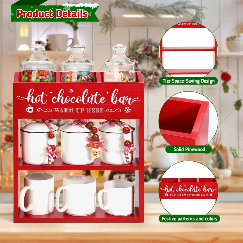 Huray Rayho Wooden Hot Chocolate Bar Organizer - Image 5