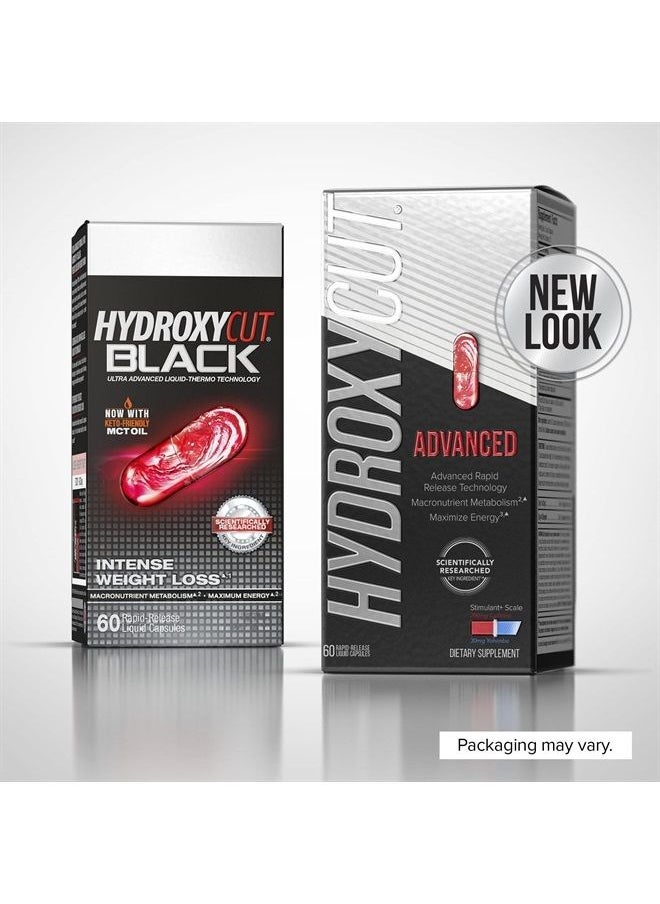 Hydroxycut - Weight Loss Pills for Women & Men Hydroxycut Black | Weight Loss Supplement Pills Metabolism Booster for Weight Loss Weightloss & Energy Supplements 60 Pills (Packaging May Vary) - Image 1