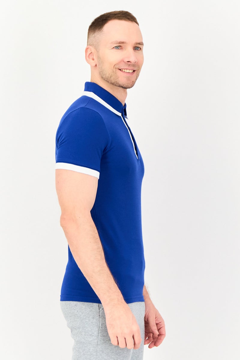 PUMA Men Sportswear Fit Short Sleeve Outdoor Polo Shirt, Dark Blue - Image 2