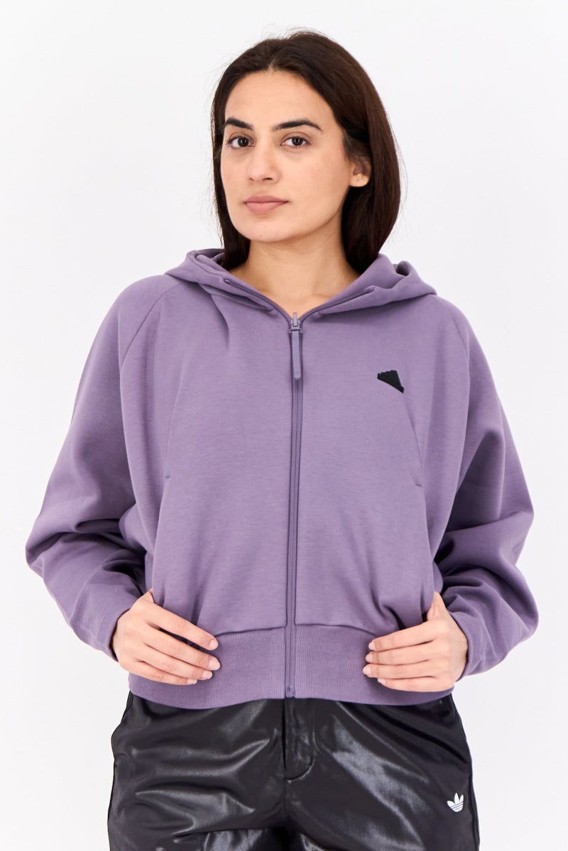 Adidas Women Sportswear Fit Outdoor Sweatshirts, Light Purple  - Image 1