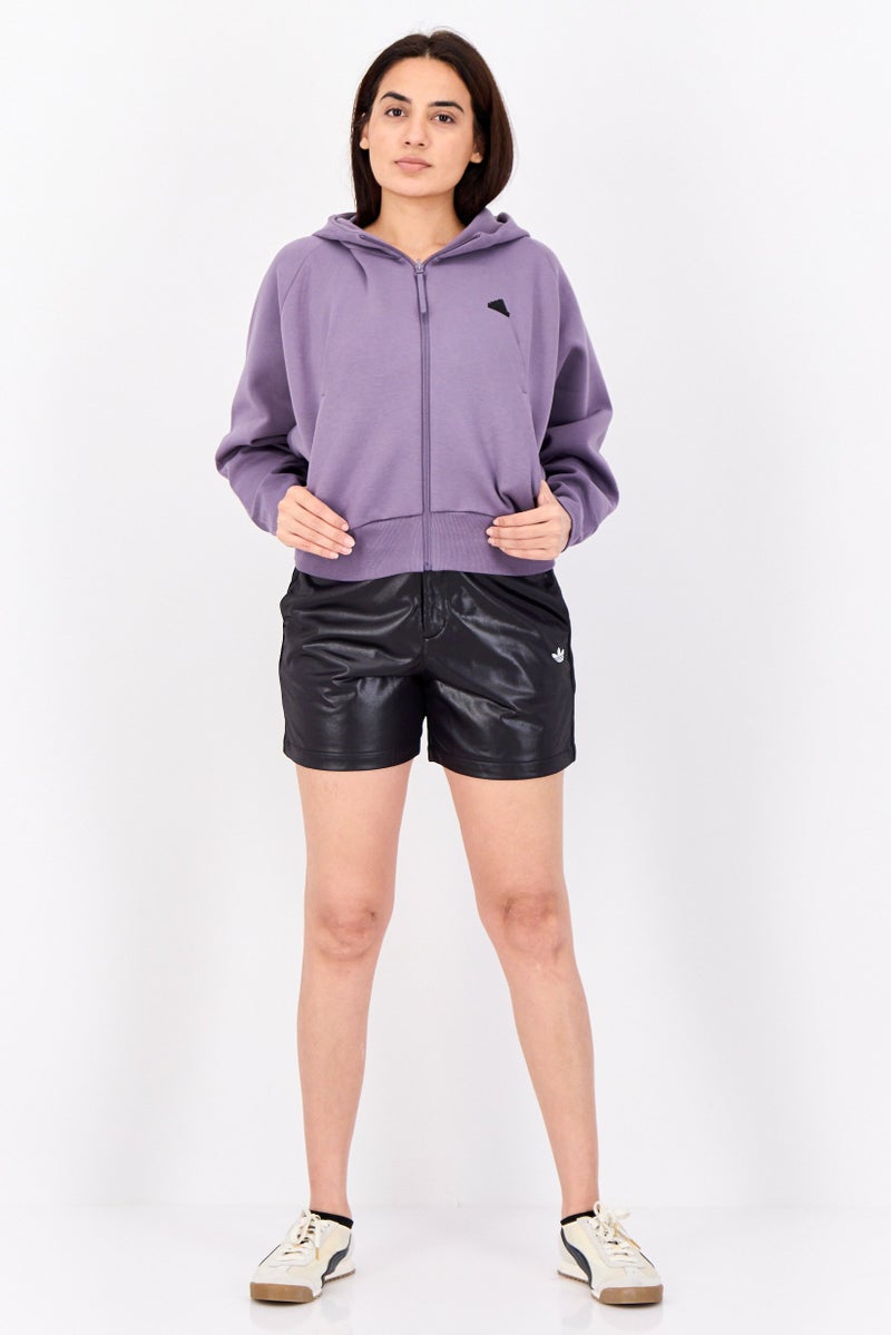 Adidas Women Sportswear Fit Outdoor Sweatshirts, Light Purple  - Image 4