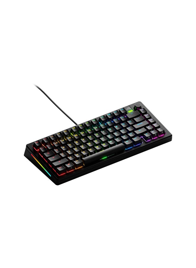 Glorious Gaming - GMMK 3 Custom Mechanical Gaming Keyboard with Knob, 75% Tenkeyless Keyboard, Modular Gasket System, Doubleshot PBT Keycaps, Aluminum Switch Plate, Hotswappable Switches, ANSI (Black) - Image 1