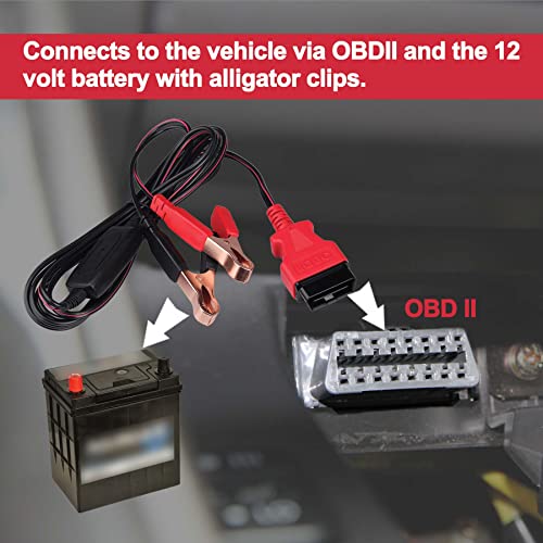 Autel MaxiBAS BTMS OBDII Battery Tester Memory Saver Preserves Vehicle Codes Electronic Presets Provides Power to Vehicle’s Computer Maintain Data Surge Protection Attaches to 12 Volt Backup Battery - Image 5