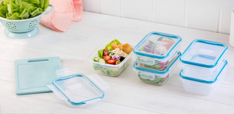 Snapware Total Solution 10-Pc Plastic Food Storage Containers Set  3-Cup Rectangle Meal Prep Container  Non-Toxic  BPA-Free Lids with 4 Locking Tabs  Microwave  Dishwasher  and Freezer Safe - Image 5