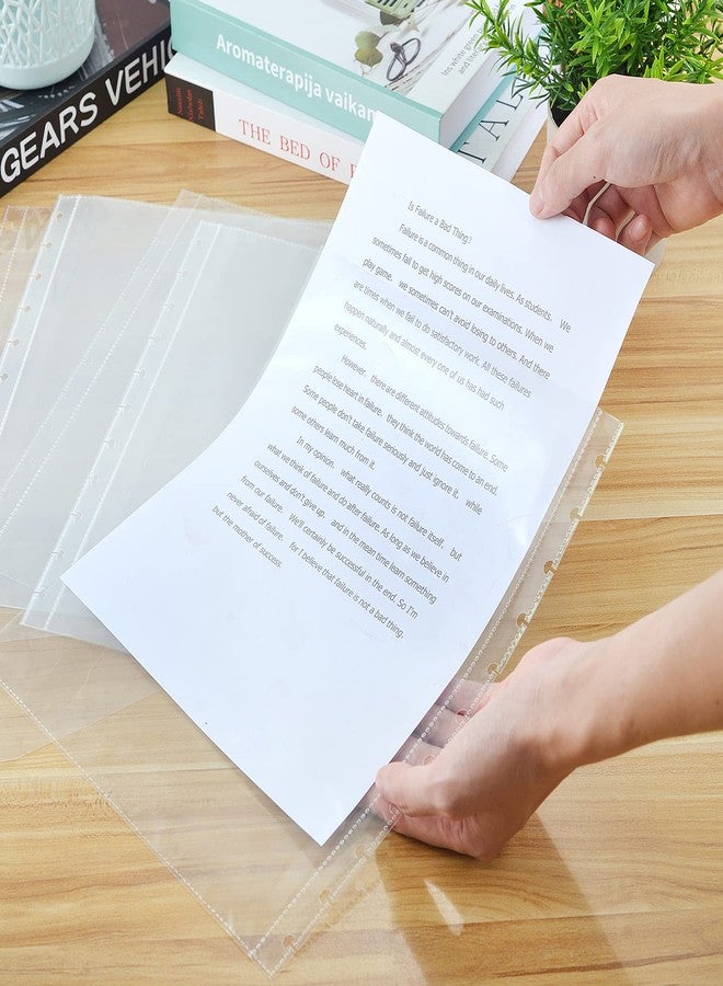 WANGDEFA 50 Piece Clear Sheet Protectors Page Protectors 8.5 x 11 Clear Binder Sheet Protectors Discbound Sheet Protectors for Discbound Holds Letter Size Discbound Binding Cover - Image 4