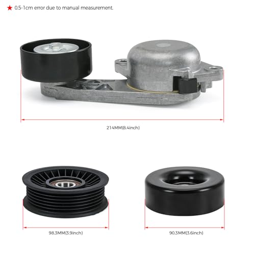 FQRANBO 38274 Serpentine Belt Drive Kit Tensioner & Idler Pulley Fits for Ford Expedition F150 F250 F350 Lincoln Navigator Mercury Mountaineer Replaces 90K-38274A 6PK2605 ACK061025 - Image 2