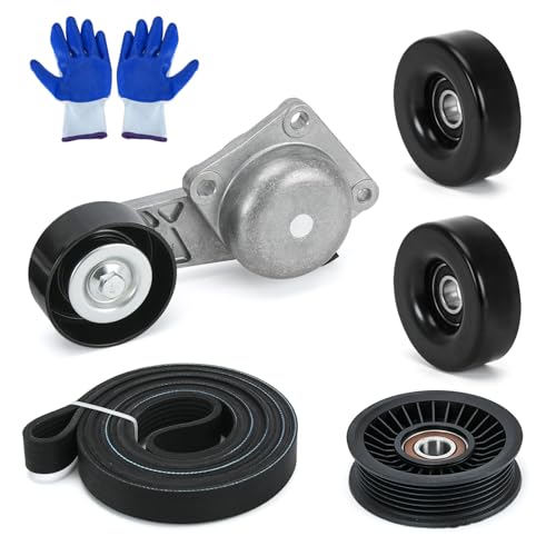 FQRANBO 38274 Serpentine Belt Drive Kit Tensioner & Idler Pulley Fits for Ford Expedition F150 F250 F350 Lincoln Navigator Mercury Mountaineer Replaces 90K-38274A 6PK2605 ACK061025 - Image 1