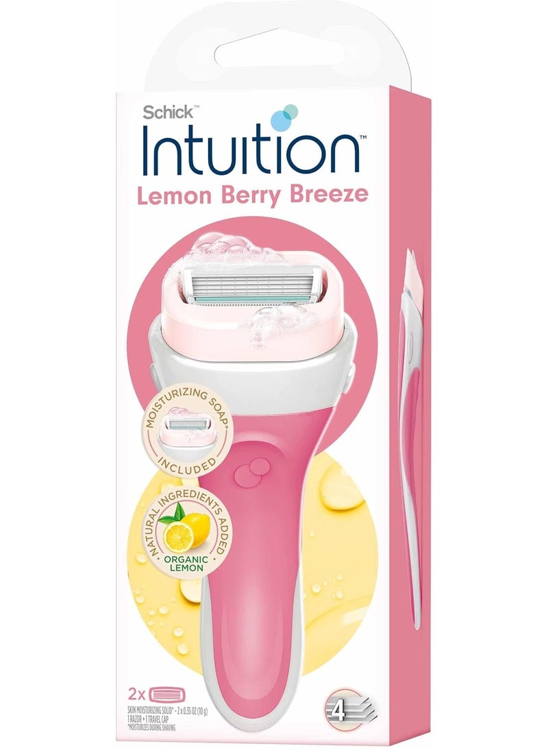 schick Intuition Lemon Berry Breeze Razors For Women - Image 1