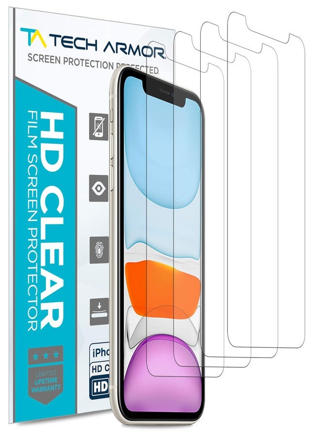 Tech Armor HD Clear Film Screen Protector Designed for Apple iPhone 11, Xr 6.1 Inch 4 Pack 2019 - Image 1