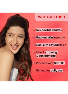 Dot & Key Dot & Key Strawberry Dew Tinted Sunscreen SPF 50+ Pa++++ - 02 Warm Ivory | Protection Against UA/UB | Broad Spectrum, Water & Sweat resistant | For All Skin Types | 50ml  - Image 5