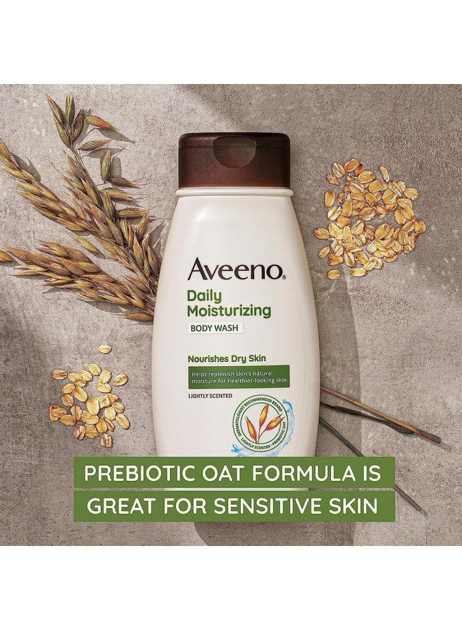 Aveeno Daily Moisturizing Body Wash, Body Wash for Dry Skin with Soothing Oat, Creamy Shower Cleanser, Gentle, Soap-Free and Dye-Free, Lightly Scented Body Wash, 33 FL OZ - Image 3