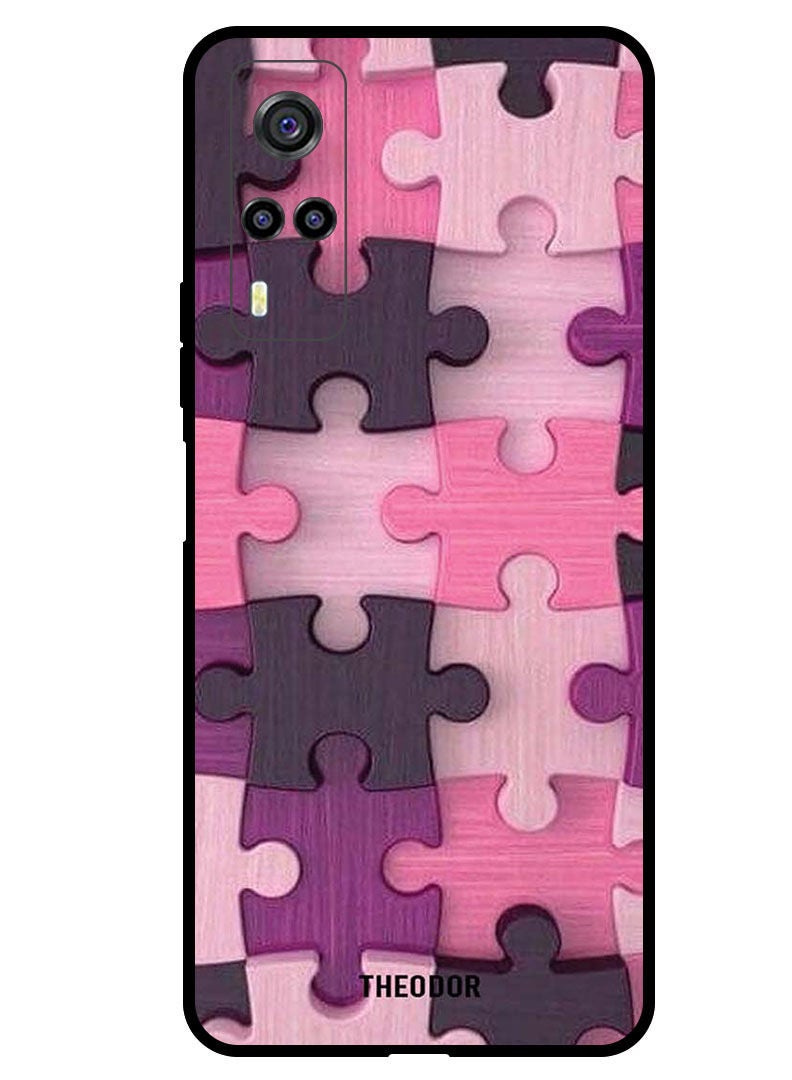 Theodor Protective Case Cover For VIVO Y53S 4G  Pink Puzzle - Image 1