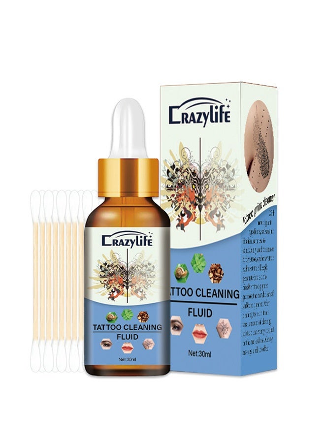 Crazylife Tattoo Cleaning Fluid，Tattoo Removal Serum, Natural Seaweed Painless Tattoo Cleanser, Permanently Removes Tattoos And Safely Moisturizes The Skin (30ml) - Image 3