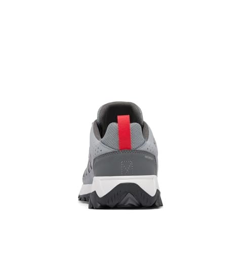 Columbia Mens Strata Trail Low Waterproof, Titanium Grey Steel/Mountain Red, 14 - Image 4