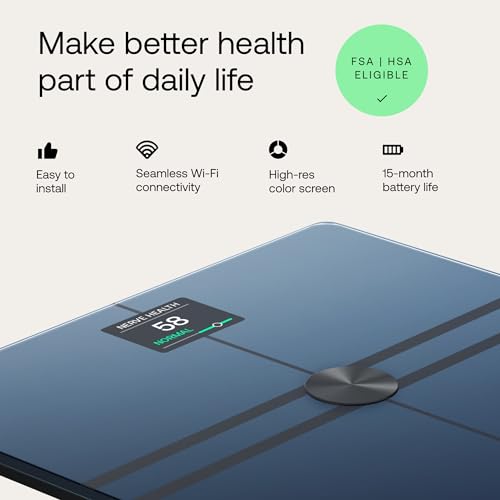 WITHINGS Body Comp - Scale for Body Weight and Complete Body Analysis, Wi-Fi & Bluetooth, Baby Digital Scale, Accurate Visceral Fat, Heart Health, Scales Compatible with Apple - Image 5