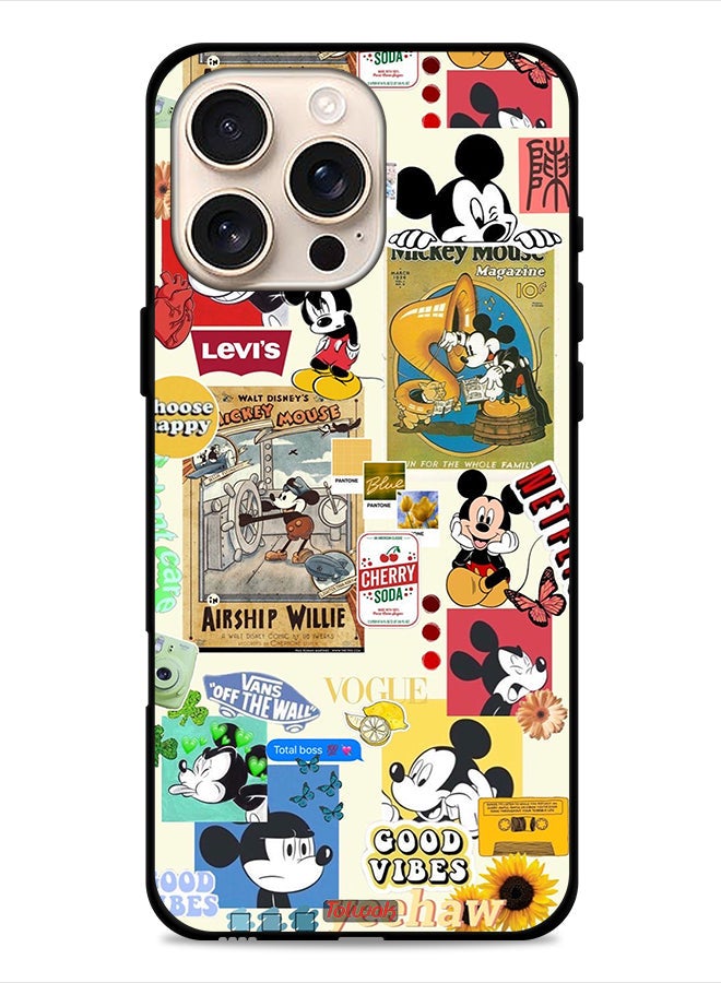 Tolwak غطاء حماية لجهاز آبل آيفون 16 برو ماكس مع ملصقات واختيار سعيد - Image 1