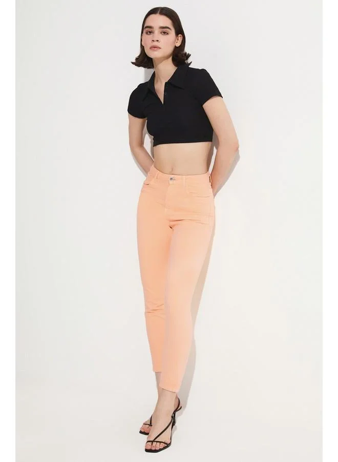 JUNE June Mom Fit Jean Orange