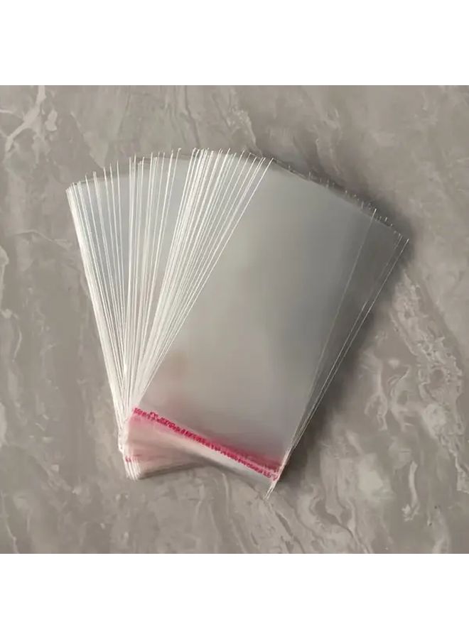 100 قطعة 12x8+3 بوصة أكياس مجوهرات OPP شفافة قابلة لإعادة الاستخدام تغليف بلاستيكي - Image 1