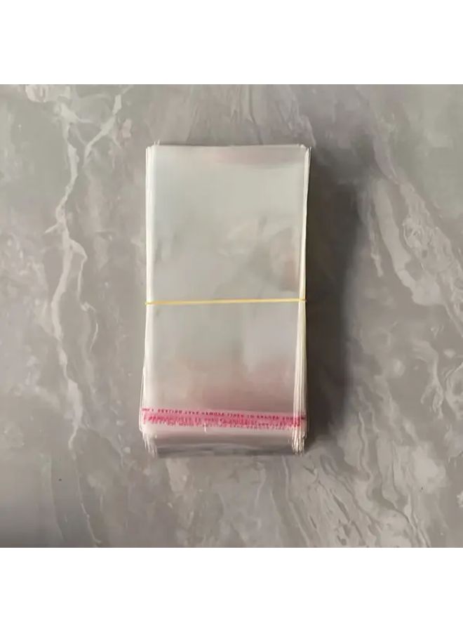 100 قطعة 12x8+3 بوصة أكياس مجوهرات OPP شفافة قابلة لإعادة الاستخدام تغليف بلاستيكي - Image 3