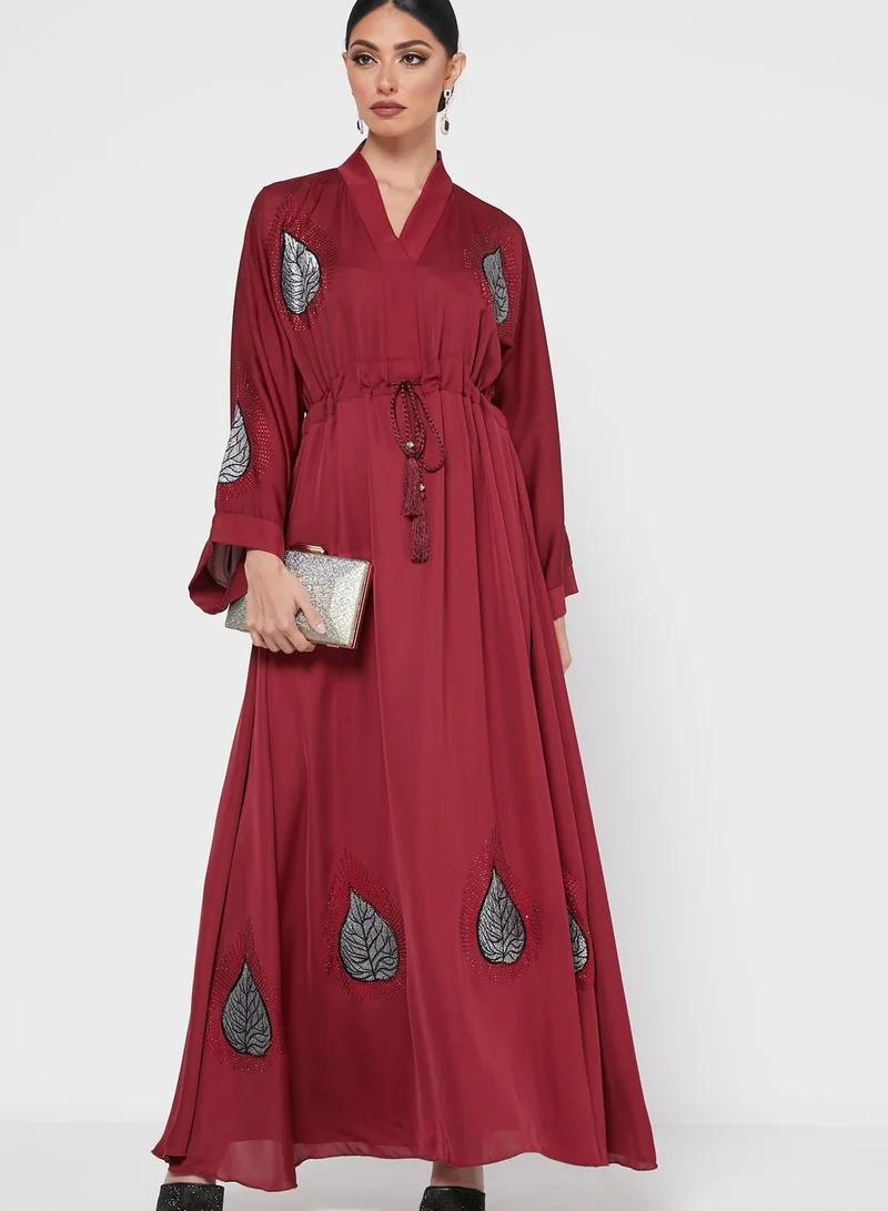 Khizana Waist Tie Embroidered Dress