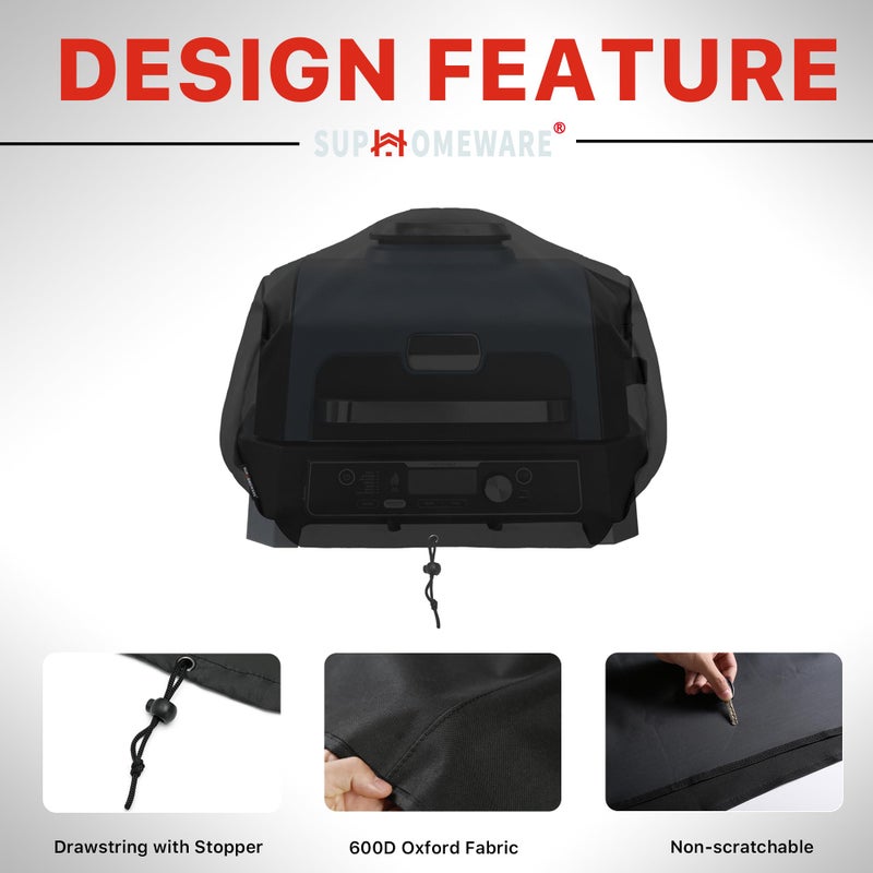 Suphomeware Grill Cover for Ninja Premium XL Grill, Heavy Duty BBQ Grill Accessories for Ninja OG800 OG900 and OG951 Series Woodfire Pro Outdoor Grill. - Image 5