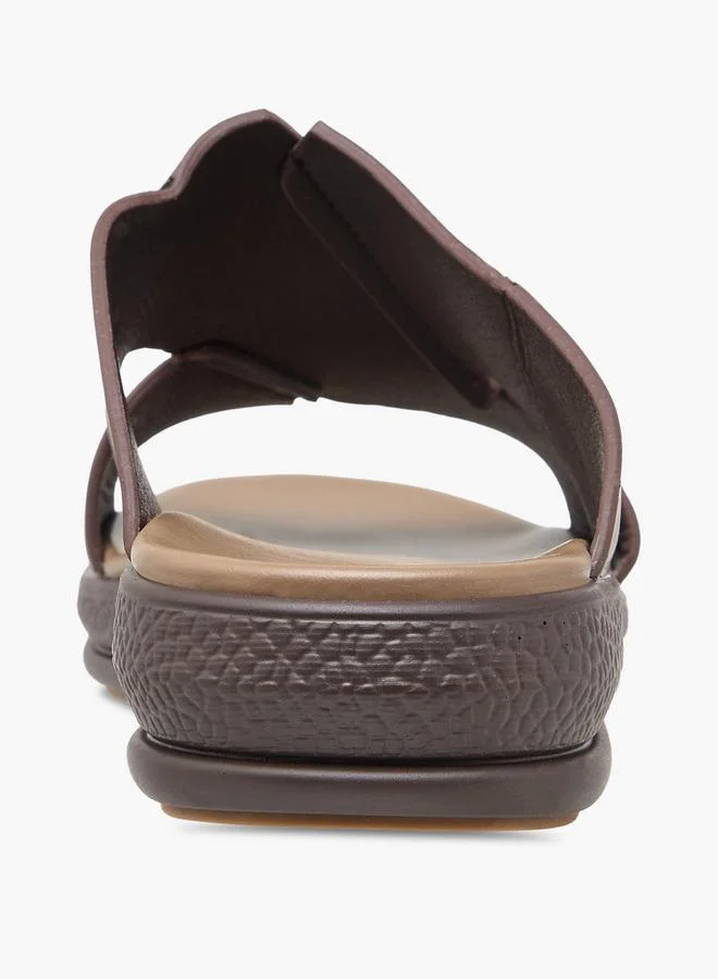 LBL by Shoexpress BROWN Cutout Slip-On Sandals for Men | Best Price UAE