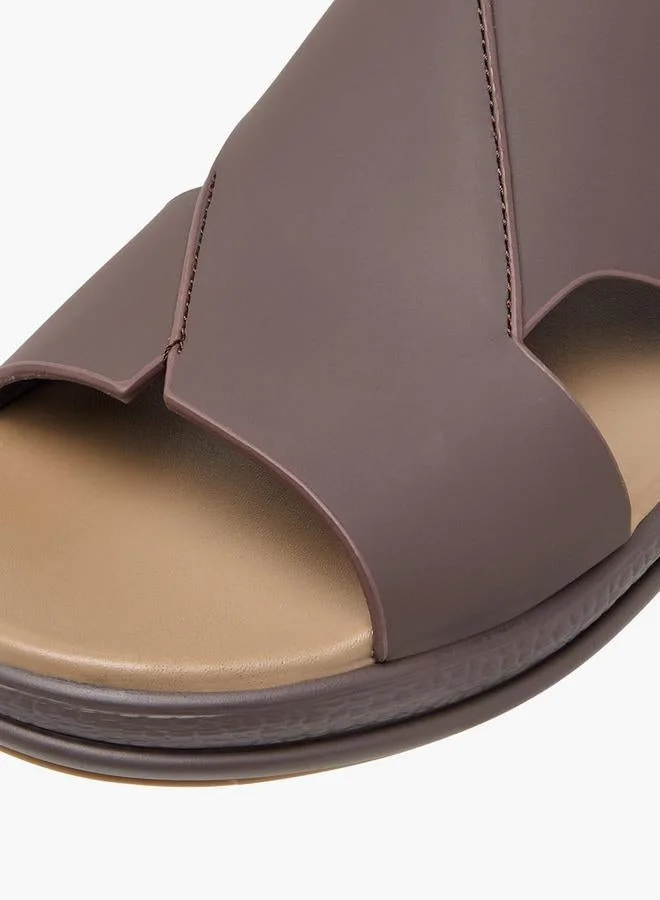 LBL by Shoexpress BROWN Cutout Slip-On Sandals for Men | Best Price UAE