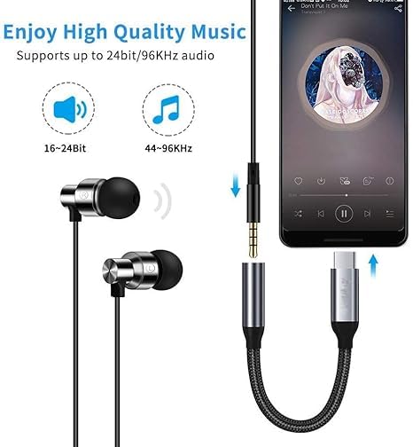 Punnkk USB C to 3.5mm Jack Cable Type C to 3.5mm Aux Earphone Audio Mic cable for Mobile Phone - Image 4