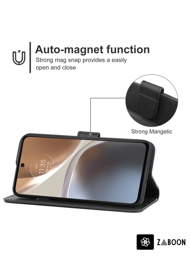 Zaboon Protective Case Cover For Motorola Moto G32 Leather - Image 4