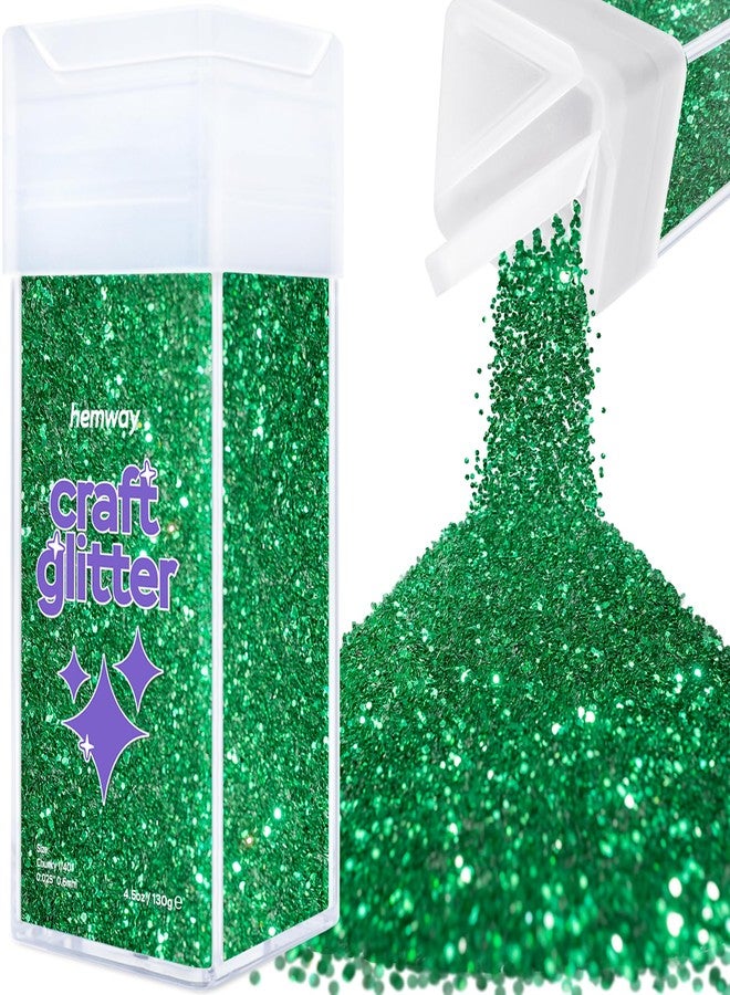 Hemway Craft Glitter Shaker 130g / 4.6oz Glitter for Arts, Crafts, Resin, Tumblers, Nails, Painting, Decoration, Festival, Cosmetic, Body - Chunky (1/40" 0.025" 0.6mm) - Emerald Green - Image 1