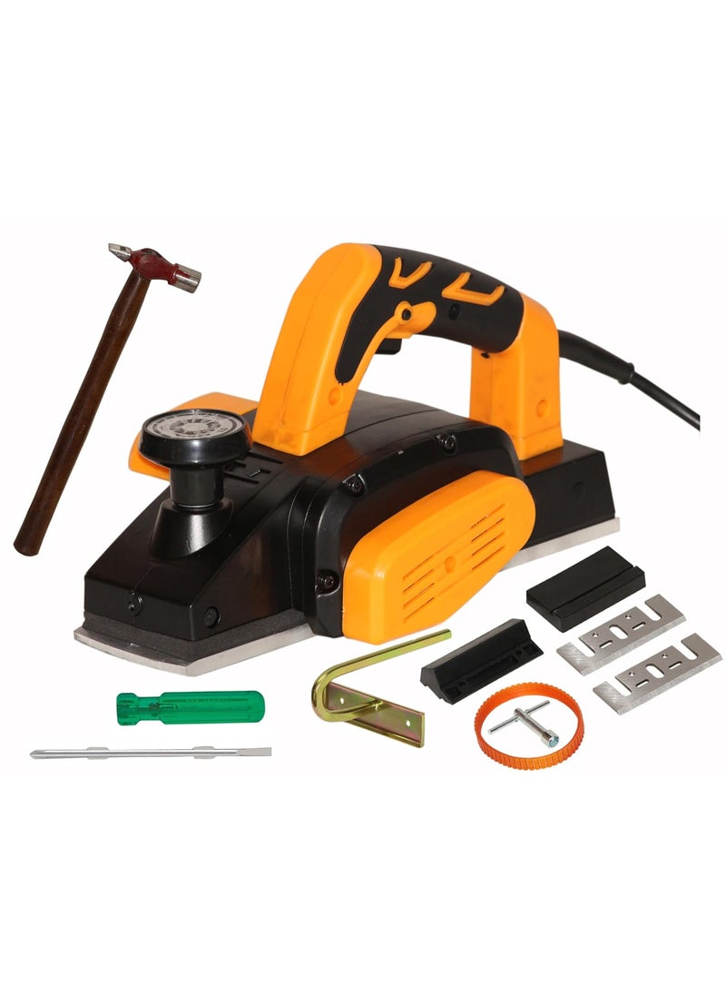 Digital Craft Digital Craft Wood Planer 800W Machine of Carpentry HighPower Electric Planer Professional Woodworking Machine Electric Wood Planer Machine 82mm6Inch 2 In 1 Screw DriverHammer 200 gm 